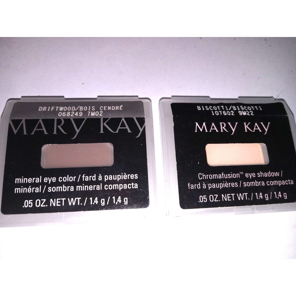 Mary Kay Mineral Eye Color BISCOTTI & DRIFTWOOD Discontinued Makeup Face NEW .05